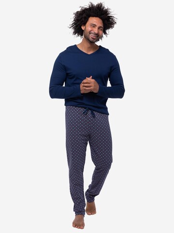 Mey Pajamas long 'Tie Minimal' in Blue