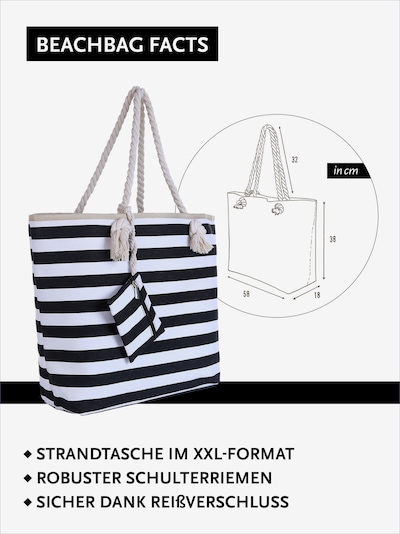 DonDon Strandtasche in One Size in schwarz, Produktansicht
