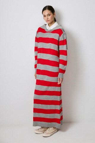 Touche Prive Gebreide jurk in Rood