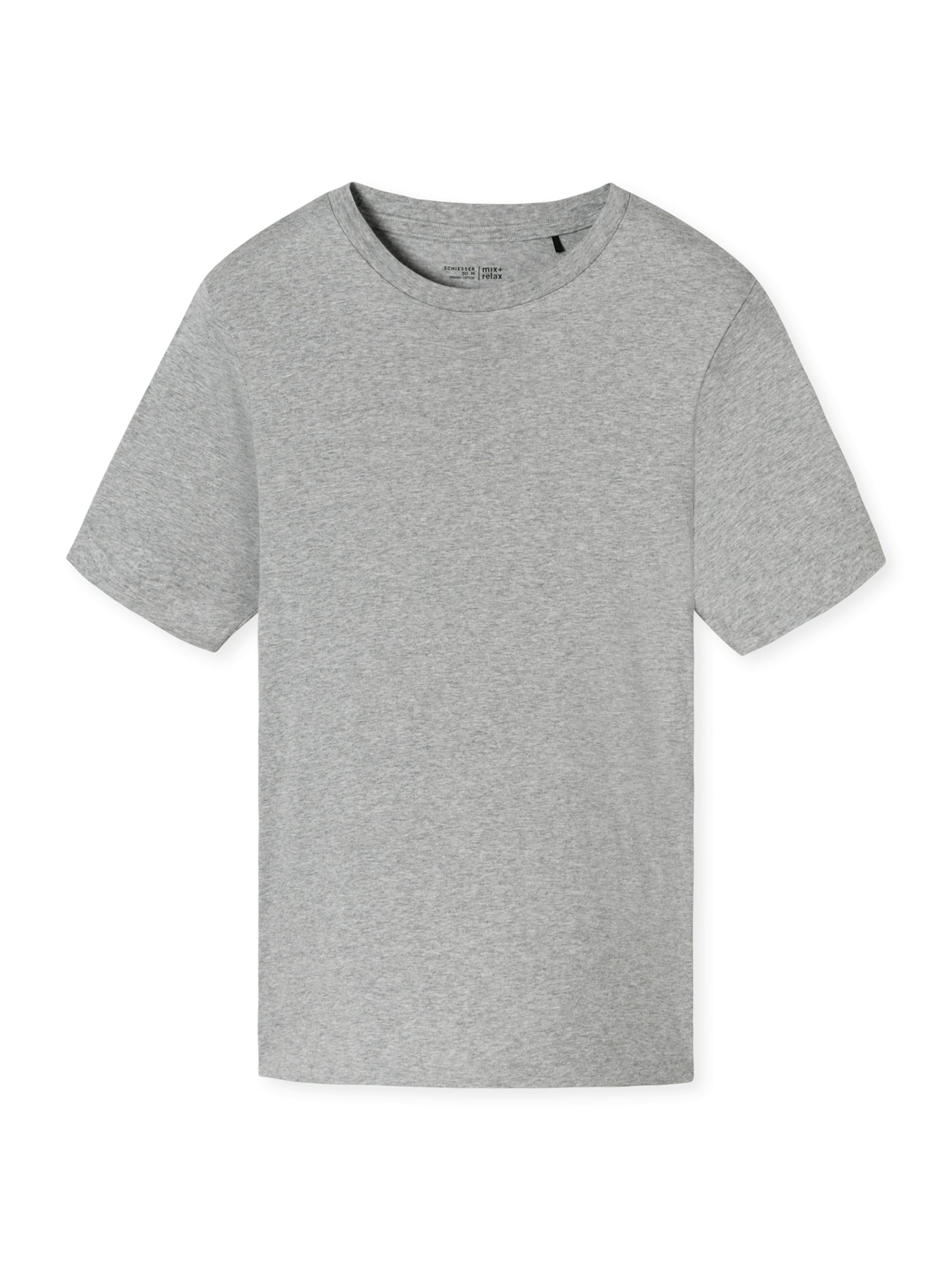 T-Shirt 'Mix + Relax' SCHIESSER en gris : devant