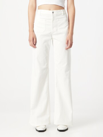 Bootcut Pantalon UNITED COLORS OF BENETTON en blanc : devant