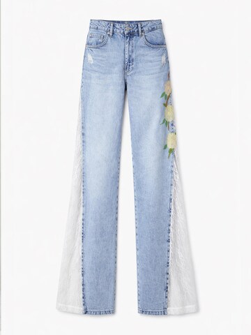 IT'S BASIC Wide leg Jeans in Blauw: voorkant