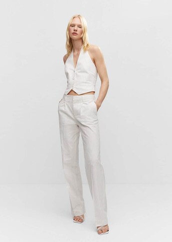 Regular Pantaloni cu dungă de la MANGO pe alb