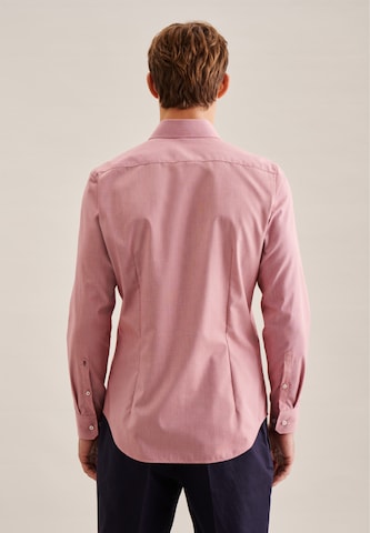 SEIDENSTICKER Slim fit Zakelijk overhemd 'Patch3' in Roze