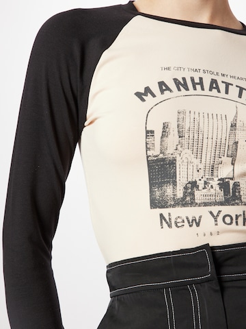 Nasty Gal Póló 'Manhattan' - fekete