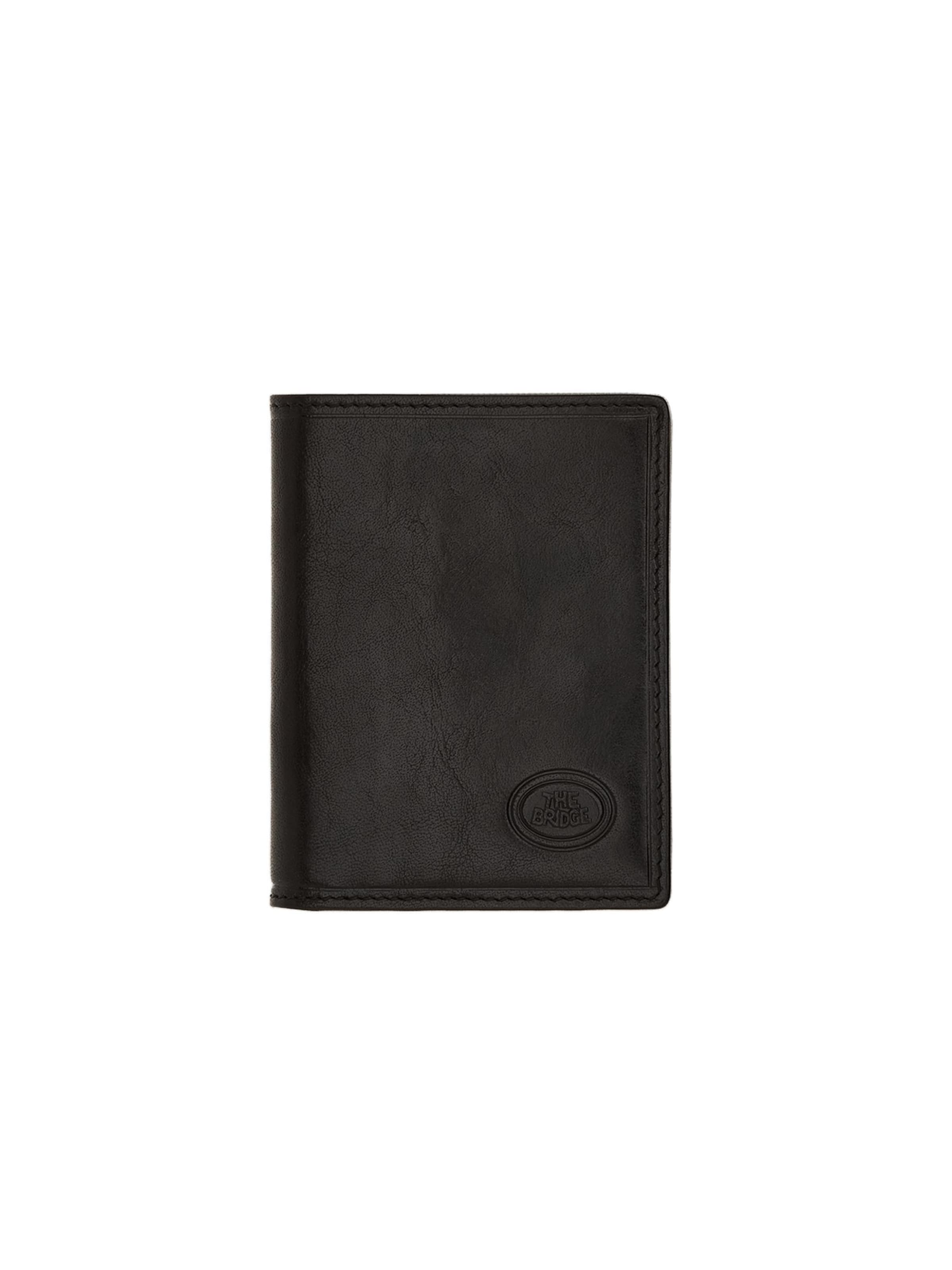 The Bridge Wallet in Black: front