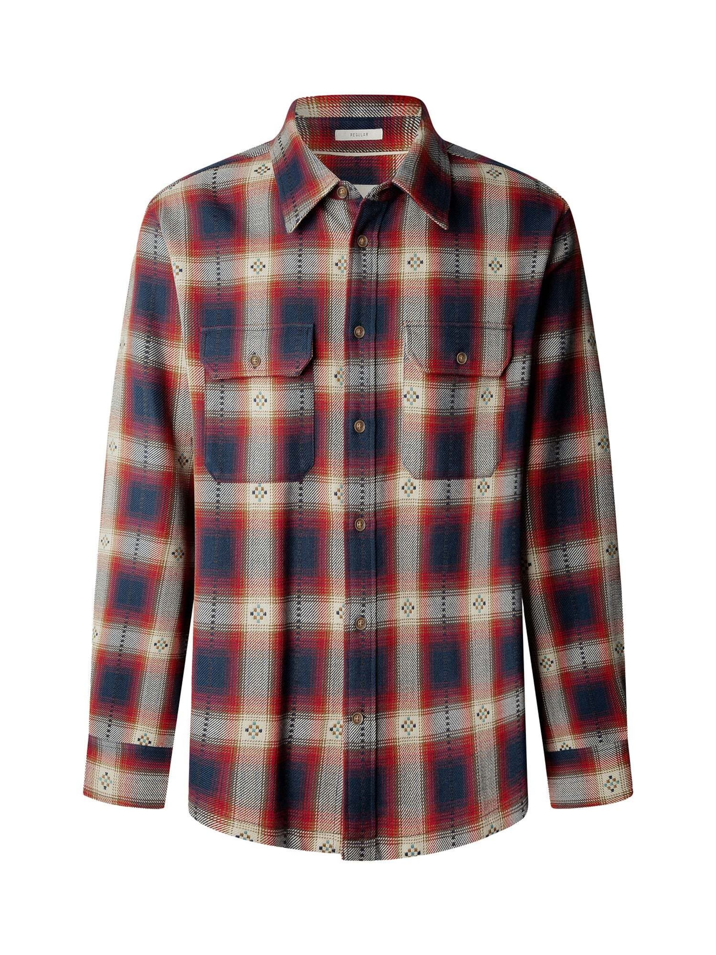 Comfort fit Camicia 'Robin' di Pepe Jeans in rosso: frontale