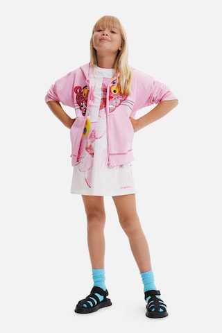 Desigual Zip-Up Hoodie in Pink