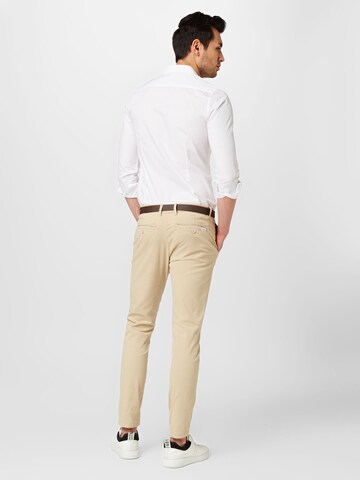 Lindbergh Slim fit Chino trousers 'Superflex' in Beige