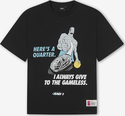 AND1 Majica 'Gameless Trash Talk' u azur / svijetlosiva / crna, Pregled proizvoda