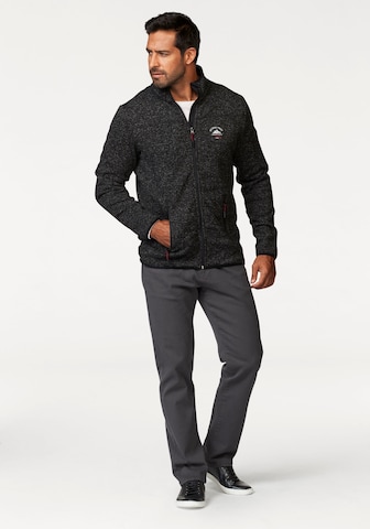 Man's World Fleece Jacket in Grey: front