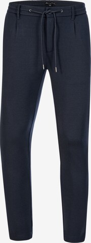 JEFF Regular Pleat-Front Pants 'Dyer' in Blue: front