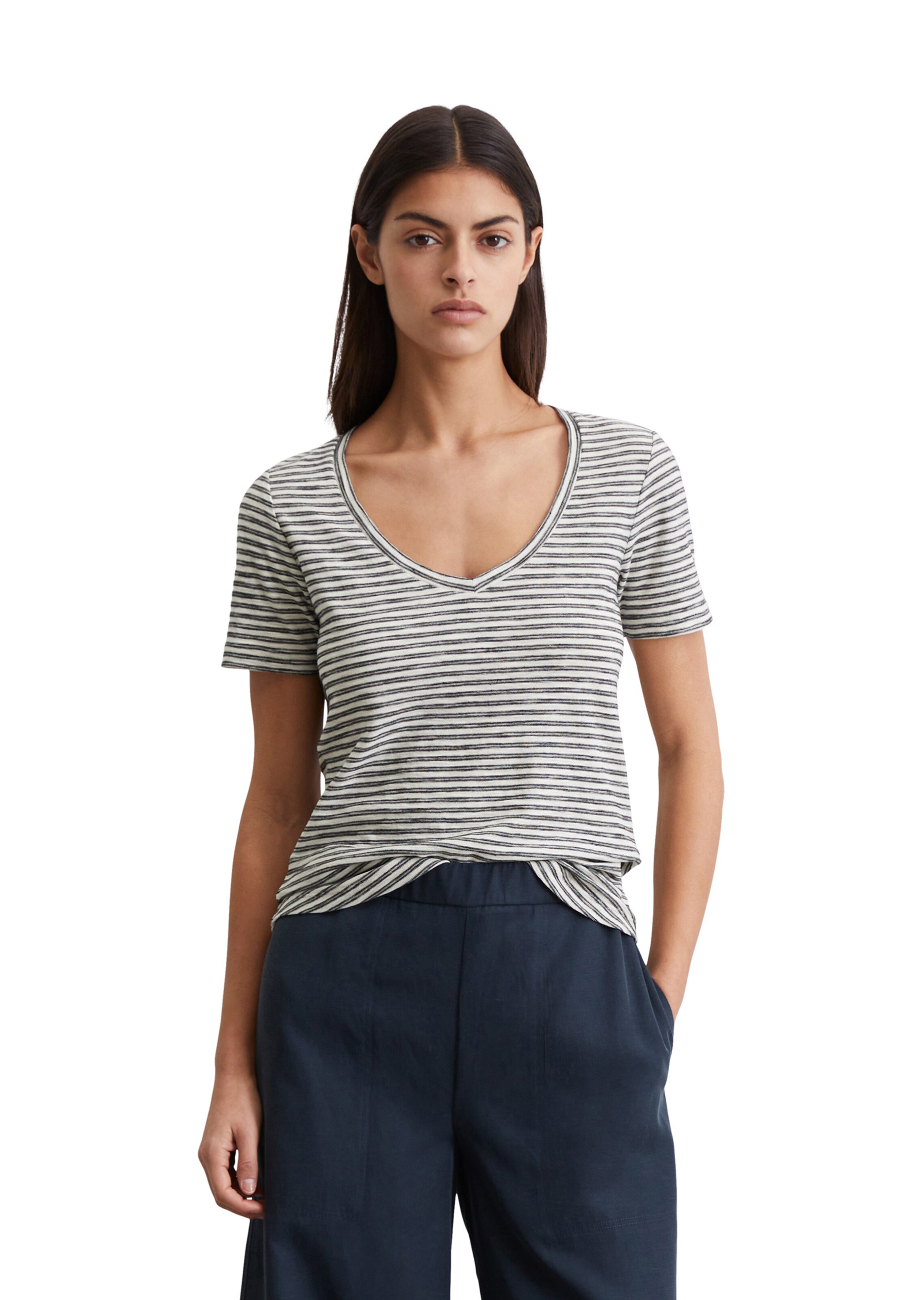 Marc O'Polo T-Shirt in Schwarz: Vorderseite