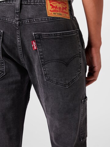 LEVI'S ® Zwężany krój Jeansy '502™ Hi Ball Utility' w kolorze szary