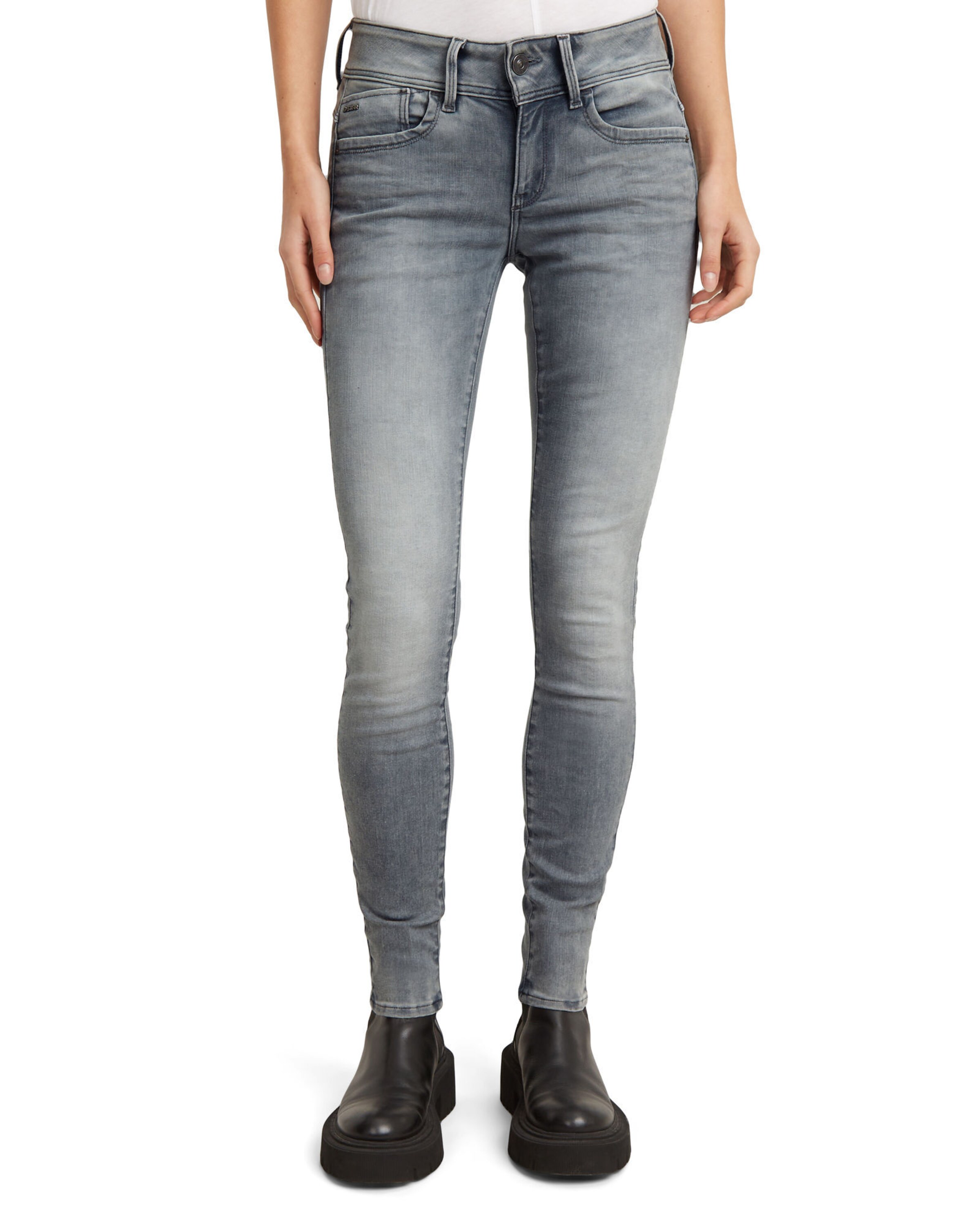 G-STAR Skinny Jeans in Grijs: voorkant