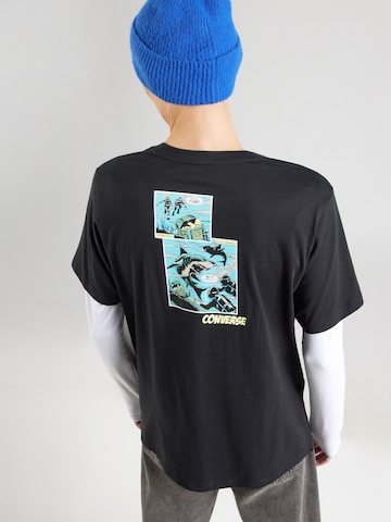 T-Shirt 'COMIC' CONVERSE en noir : devant