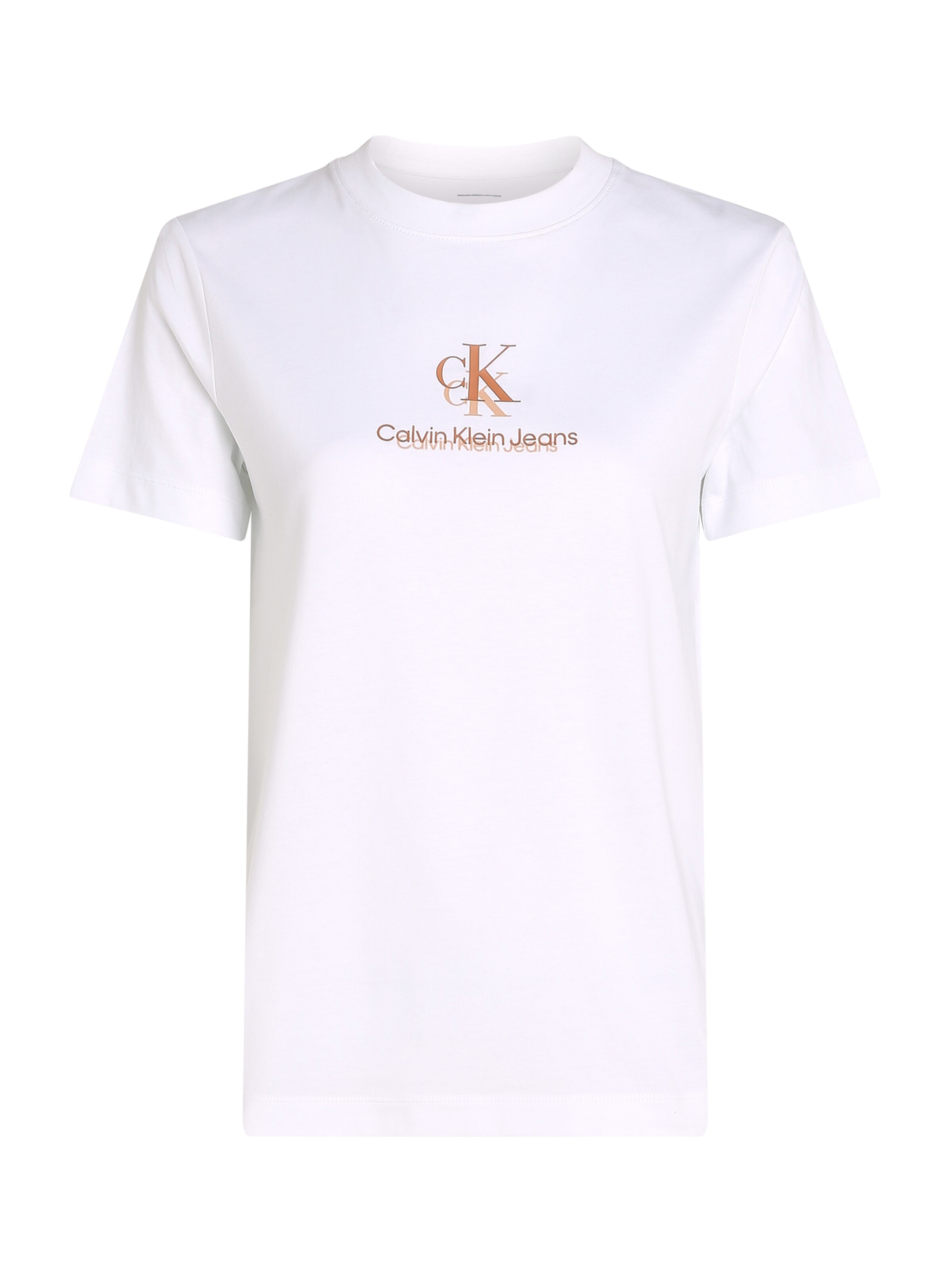 Calvin Klein Jeans Tričko 'SHADOW' - Biela: predná strana