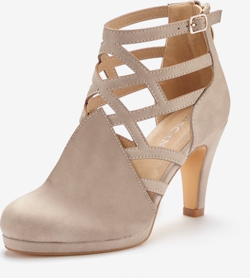 LASCANA Ankle Boots in Beige: front