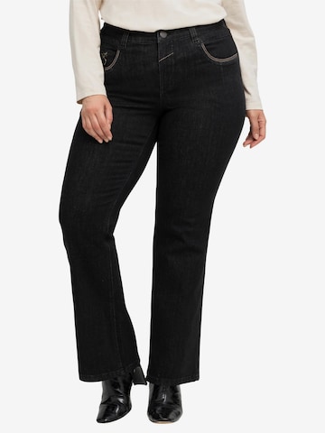 SHEEGO Boot cut Jeans in Black: front