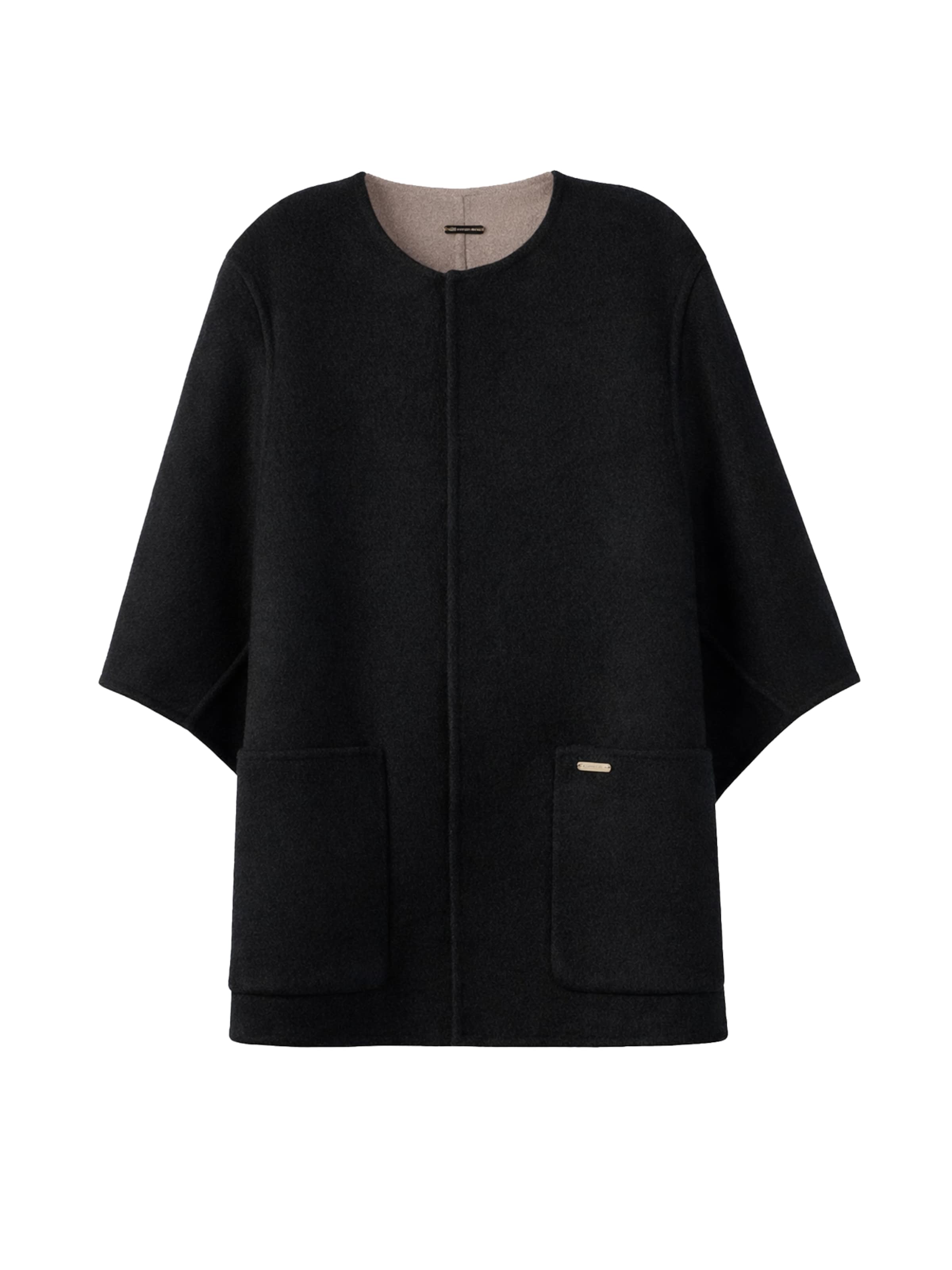 GOBI Cashmere Sweater 'Patch Pocket Cashmere Poncho Jacket' in Navy, Item view