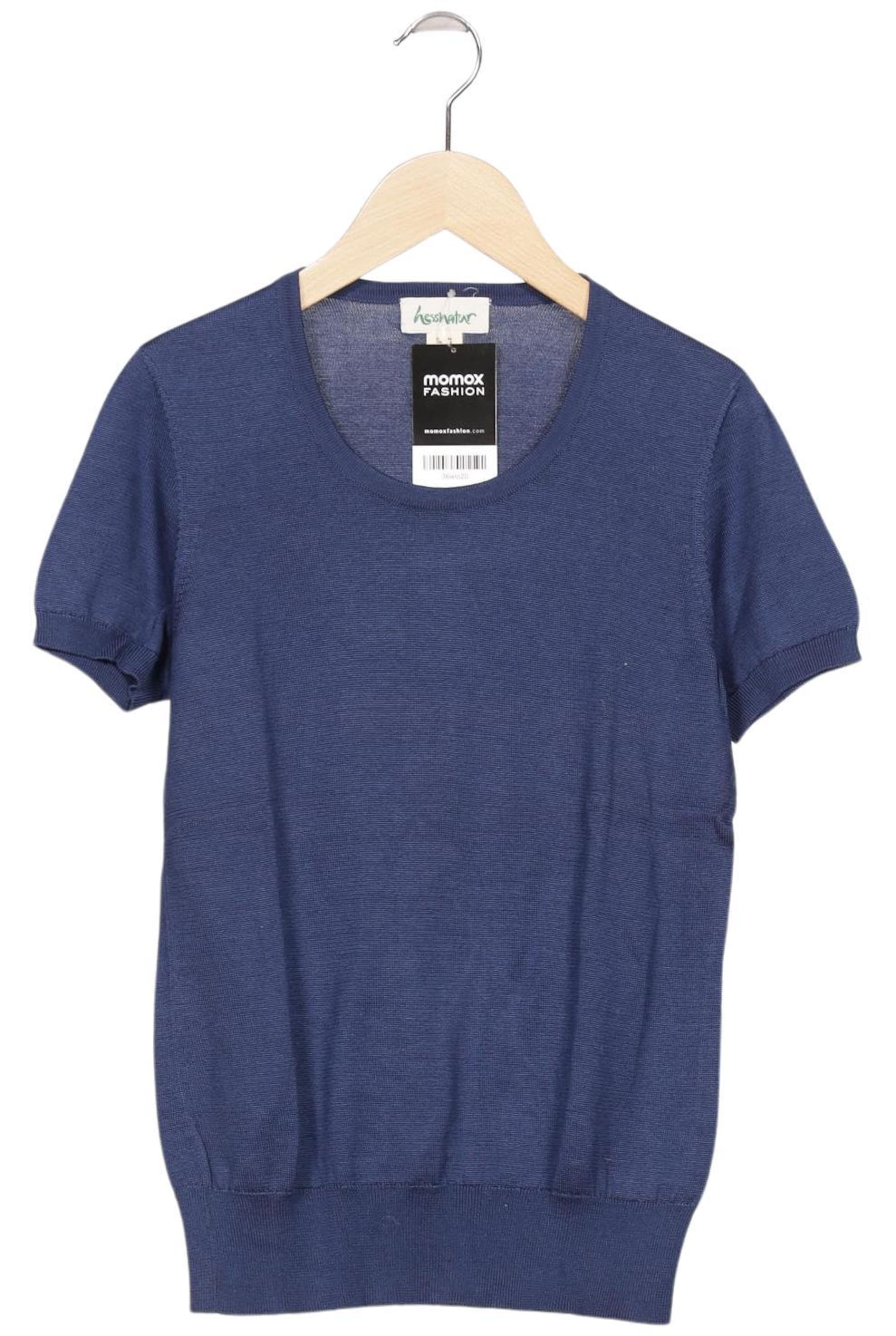 hessnatur Sweater & Cardigan in XS in Blue: front