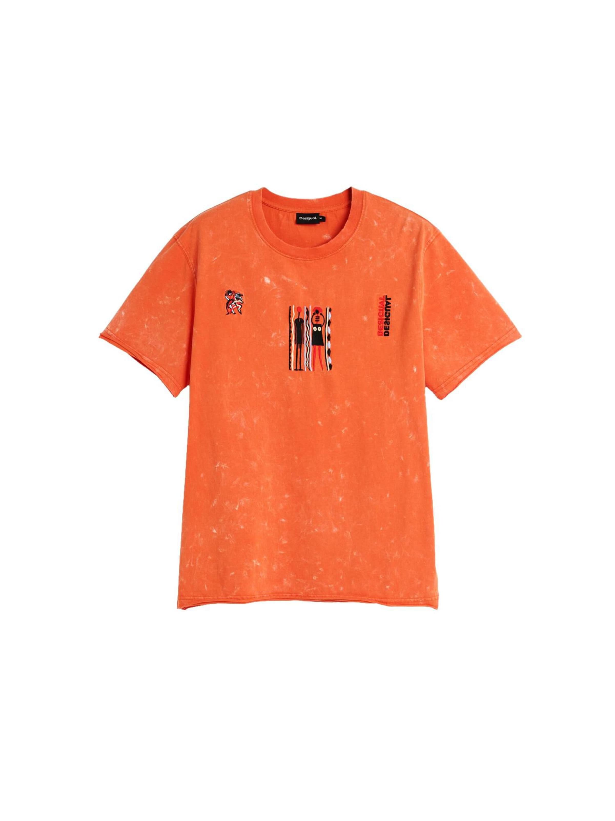 oranžs Desigual T-Krekls: no priekšpuses