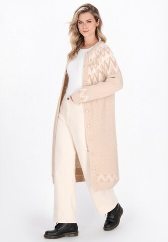 DreiMaster Vintage Knitted coat in Beige