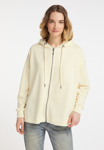 DreiMaster Vintage Zip-Up Hoodie in Yellow: front