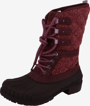Kamik Lace-Up Boots in Pink: front