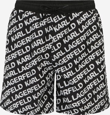 Shorts de bain Karl Lagerfeld en noir : devant