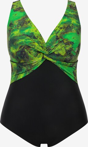 Bustier Maillot de bain Ulla Popken en vert : devant