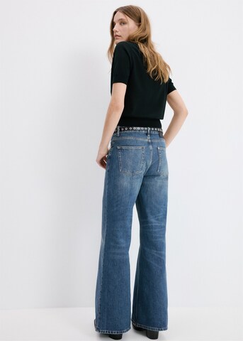 MANGO Wide Leg Jeans 'Cande' in Blau