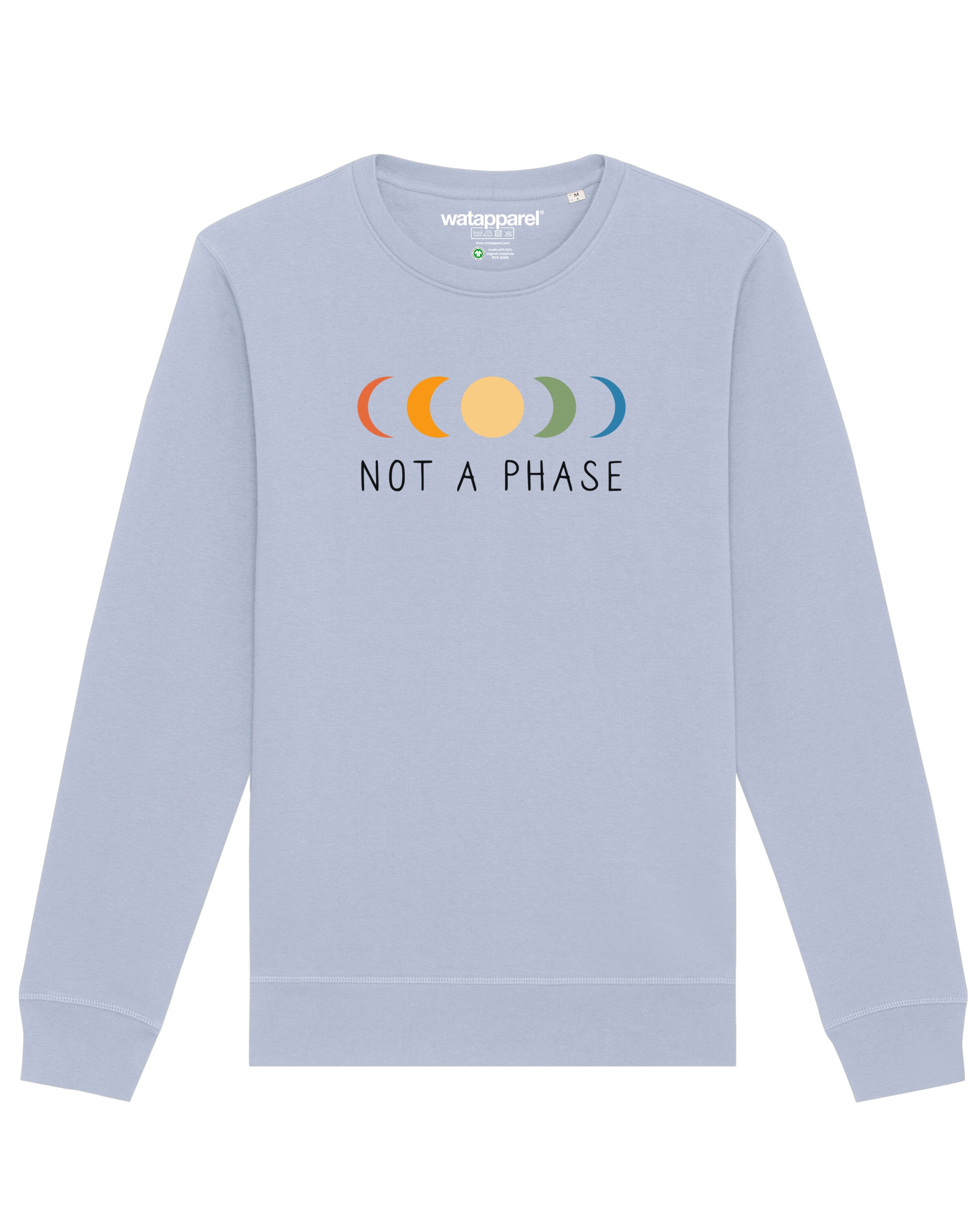 Watapparel Sweatshirt ' Not a Phase ' in Blauw: voorkant
