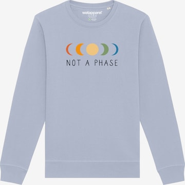 Watapparel Sweatshirt ' Not a Phase ' in Blauw: voorkant