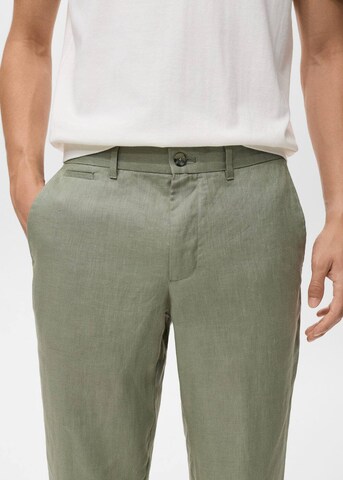 MANGO MAN Slim fit Pants 'Oyster' in Green