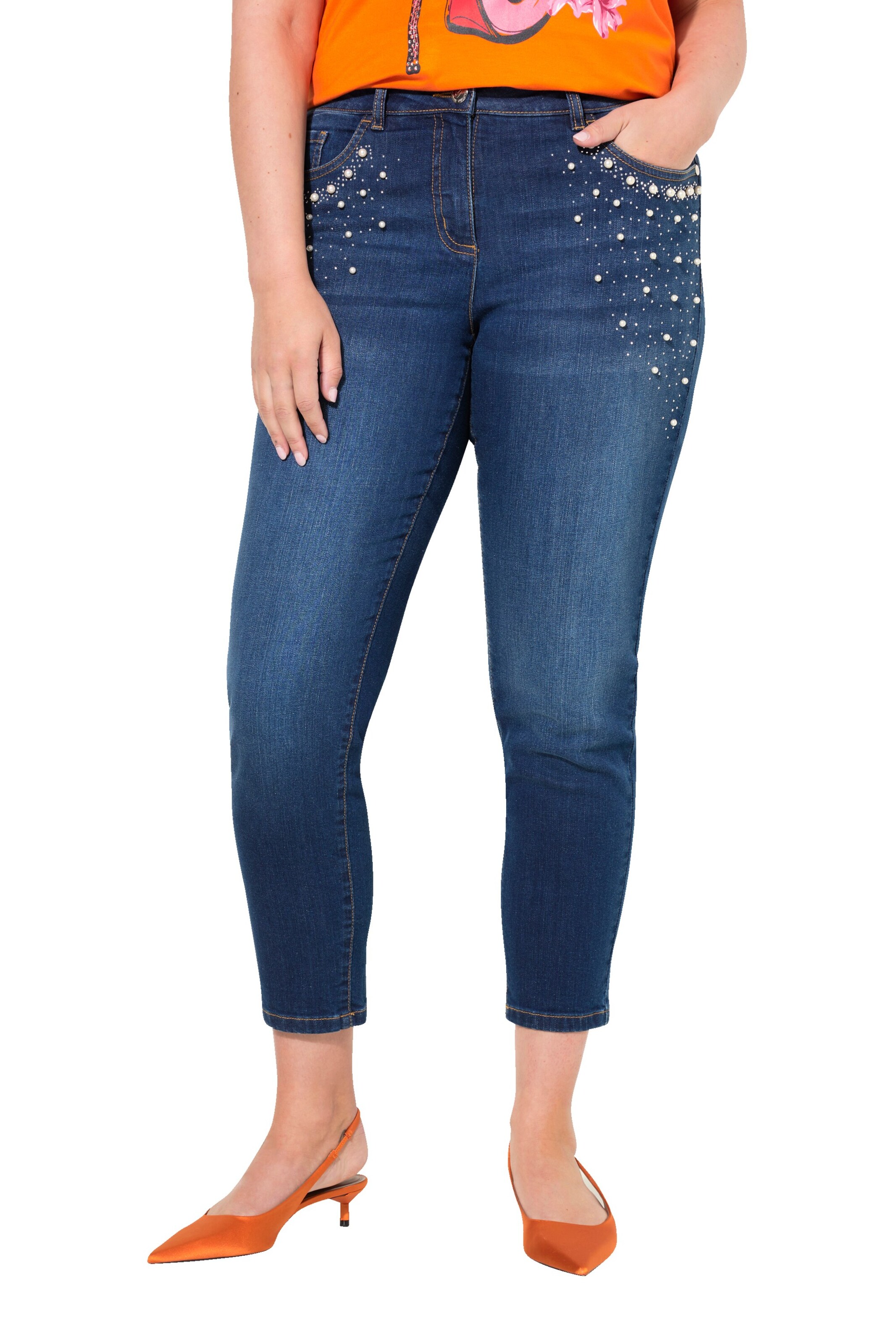 MIAMODA Skinny Jeans in Blauw: voorkant
