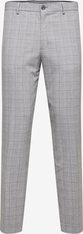 SELECTED HOMME Regular Trousers with creases 'Liam' in Grey: front