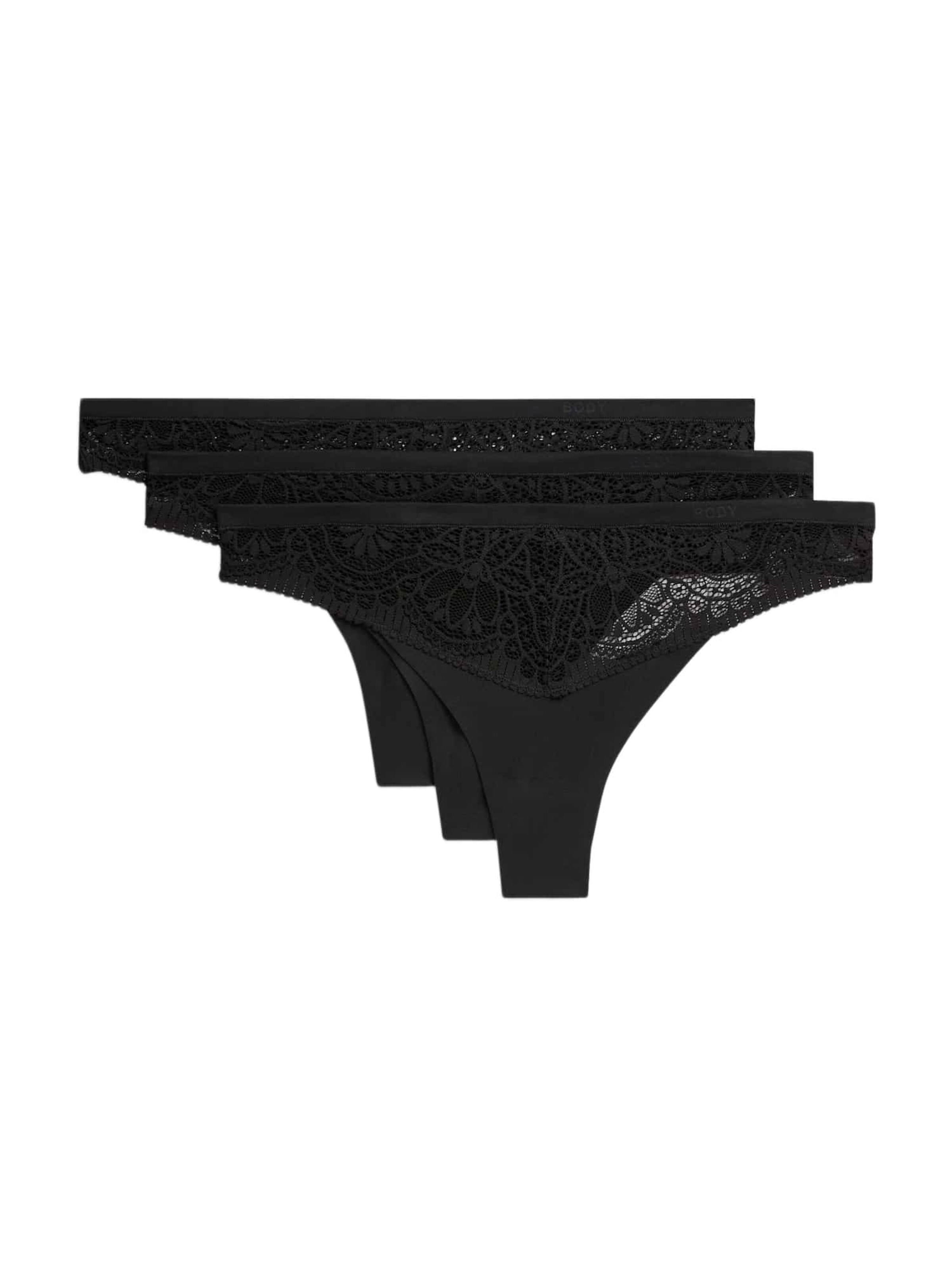 Marks & Spencer String in Zwart: voorkant