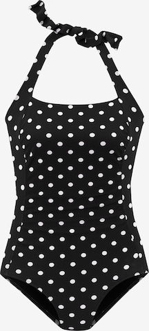 LASCANA - Bustier Traje de baño en negro: frente