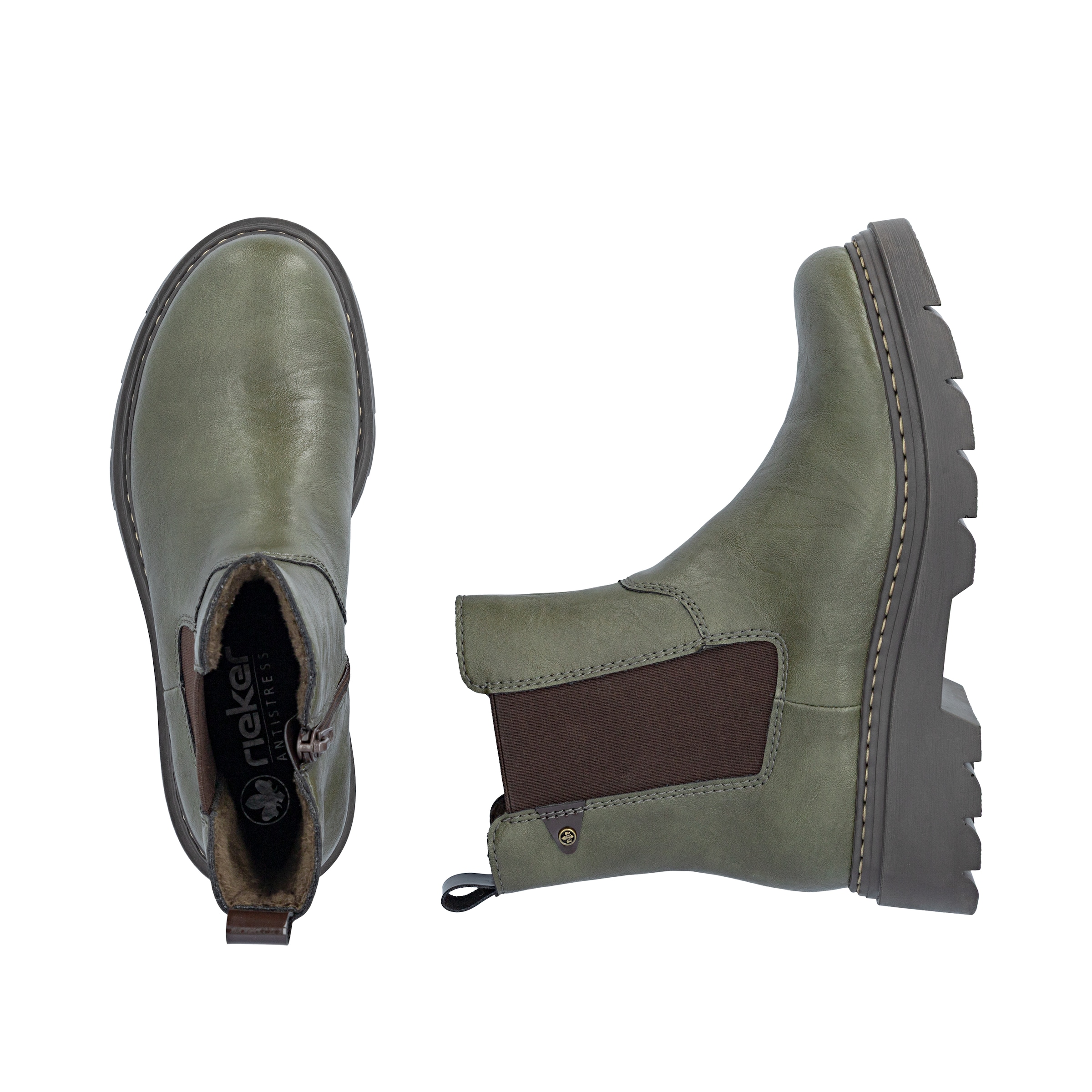 Chelsea Boots Rieker en vert