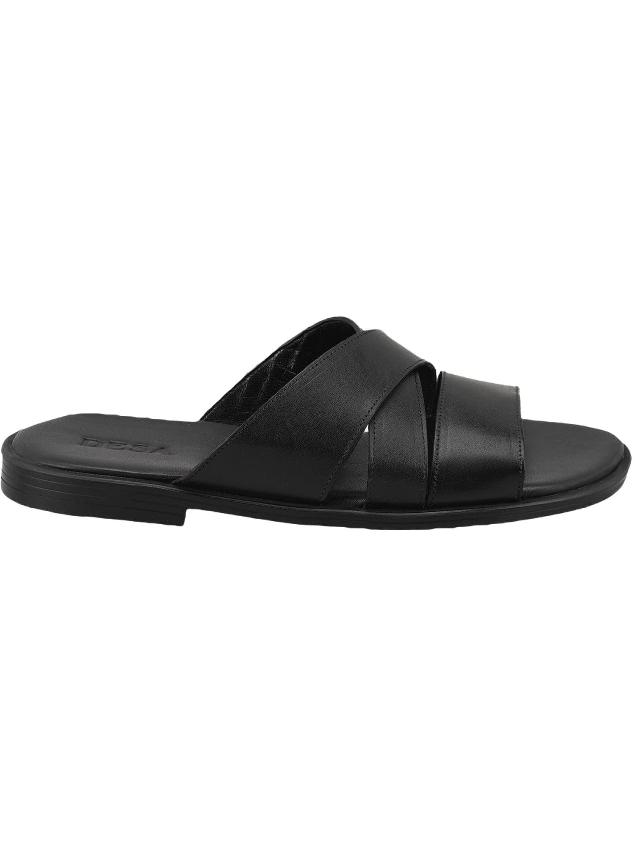 Desa - Zapatillas de casa 'Hausschuhe' en negro: frente