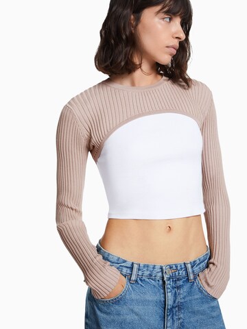 Bershka Sweater in Beige