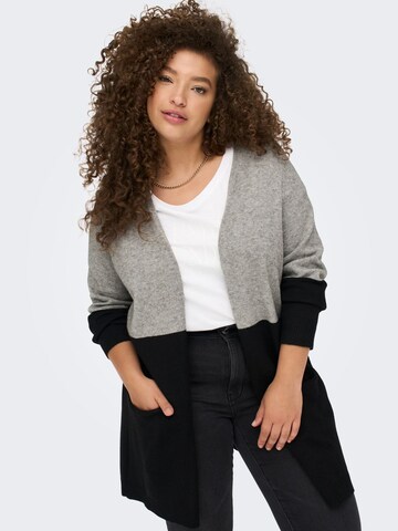 ONLY Carmakoma Knit Cardigan in Grey
