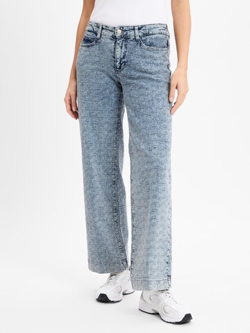 Wide Leg Jean ' Super Glamour' MAC en bleu : devant