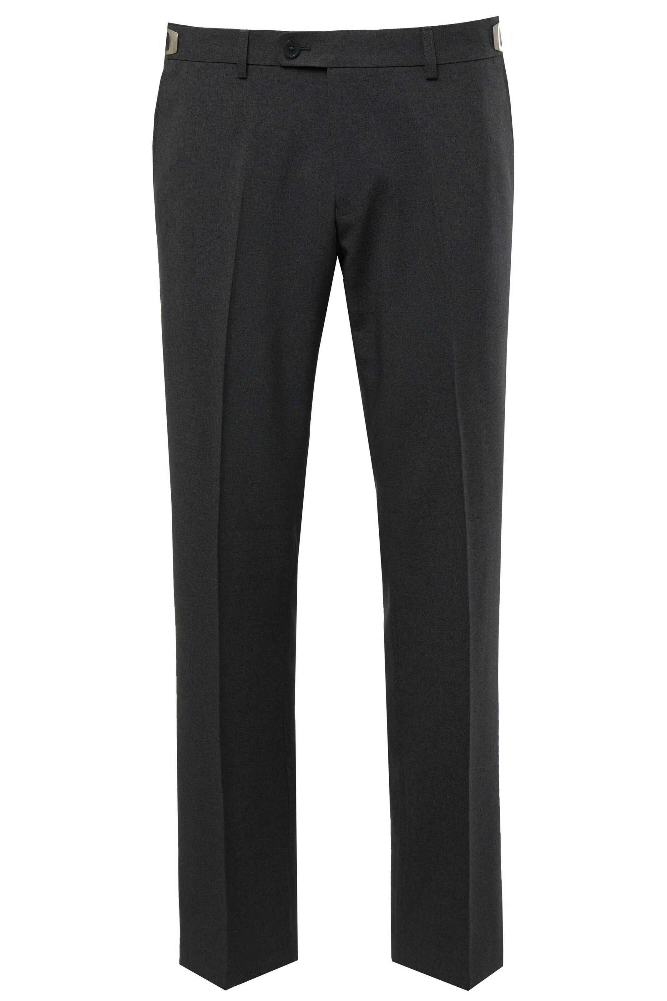 Men Plus Regular Bügelfaltenhose in Grau: Vorderseite