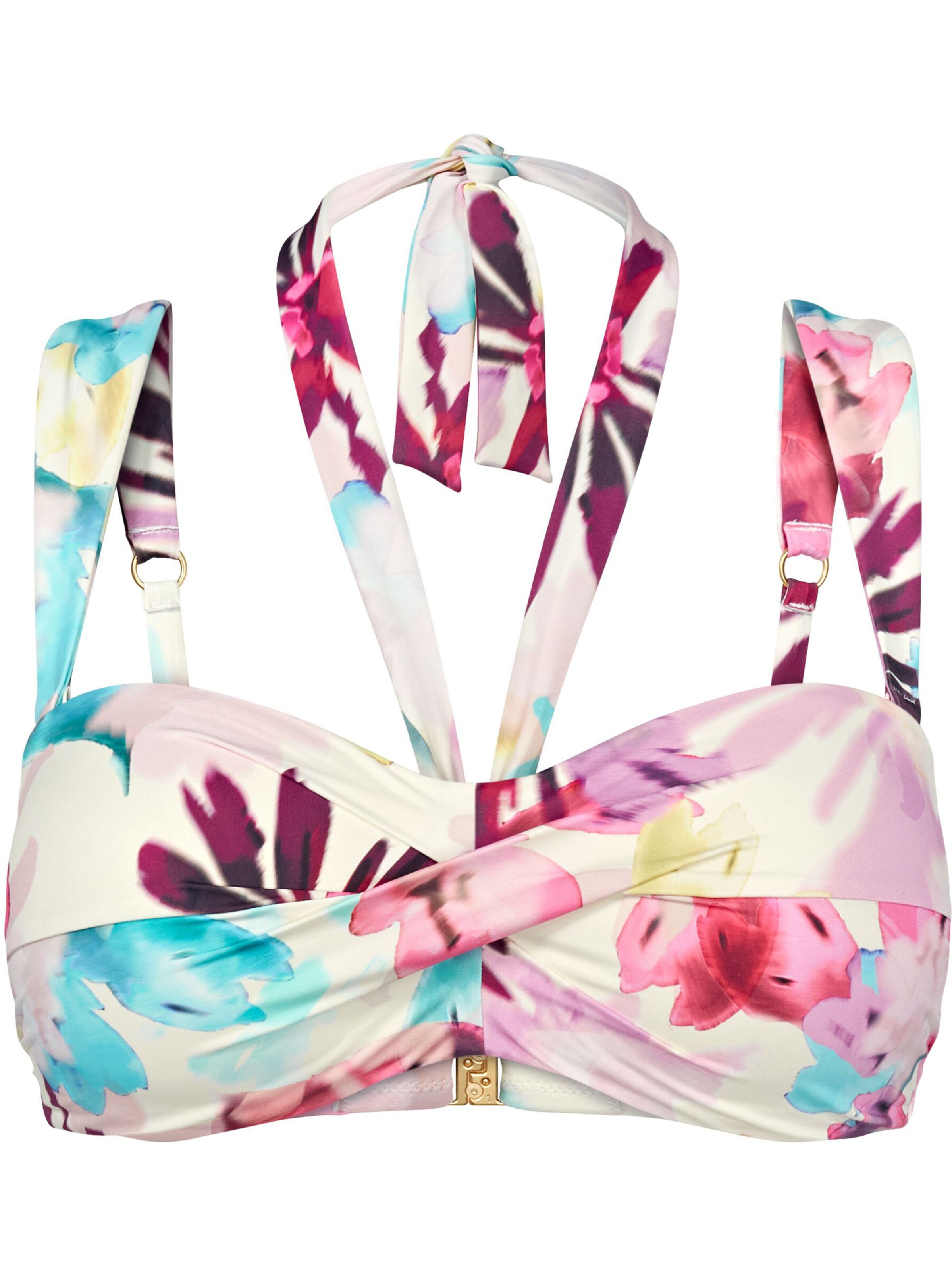 TRIUMPH Bustier Bustier-Bikini-Top ' Summer Fleur ' in Pink: Vorderseite