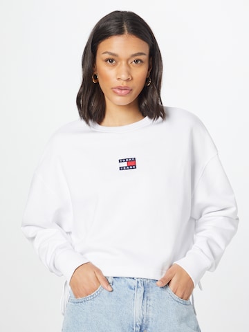 Sweat-shirt Tommy Jeans en blanc : devant