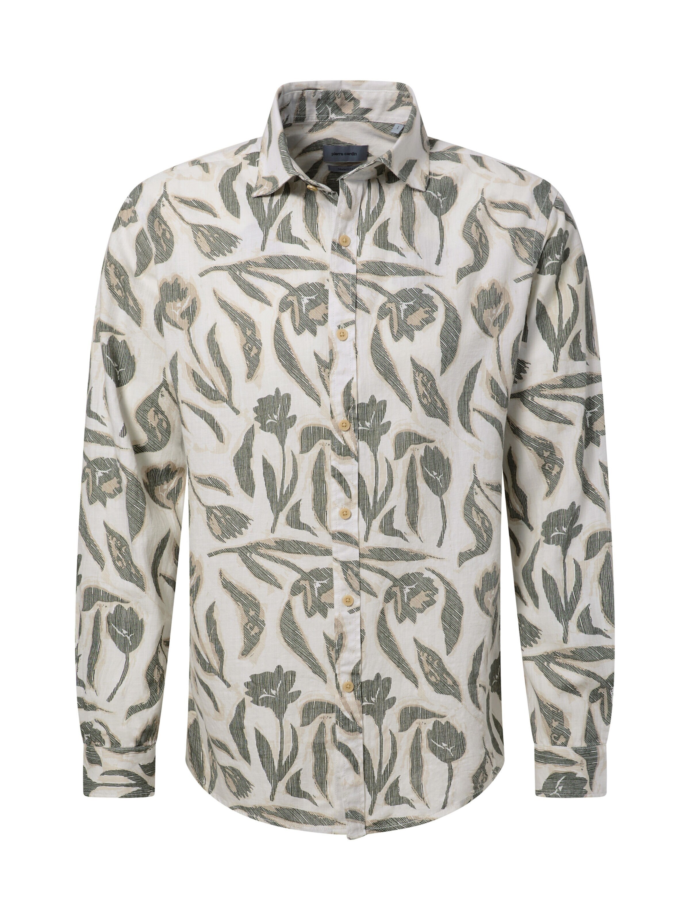 PIERRE CARDIN Regular fit Overhemd in Groen: voorkant