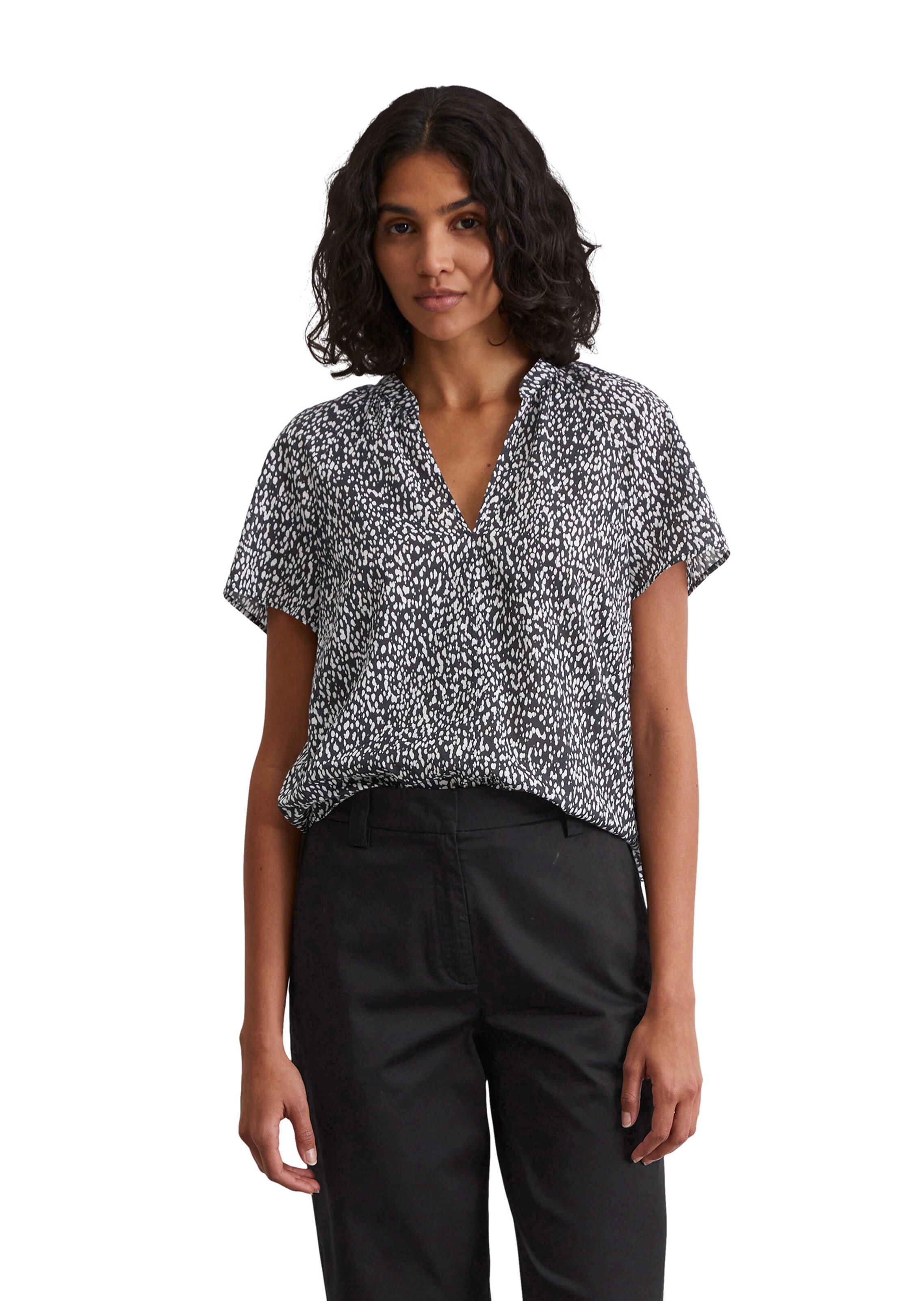 Marc O'Polo Blouse in Zwart: voorkant