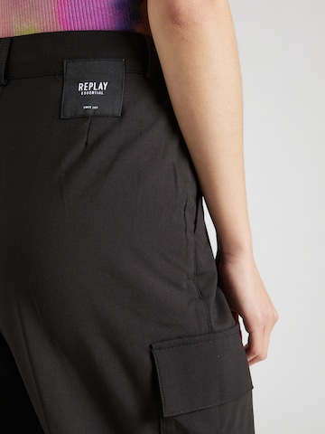 REPLAY Tapered Cargo trousers in Black